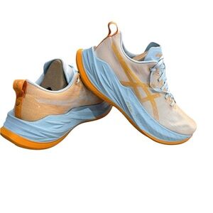 ASICS Women's Athletic Shoes - Sky Blue and Tangerine